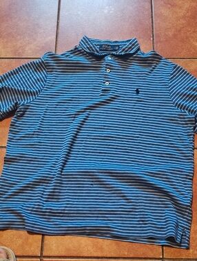 Polo by Ralph Lauren Blue Striped Men's Polo Shirt